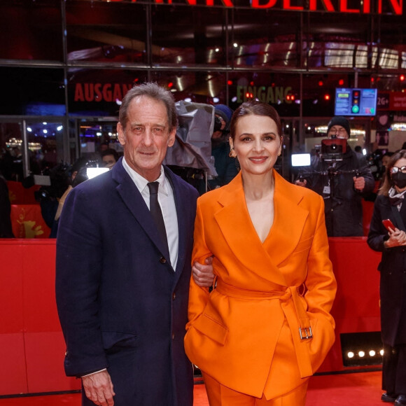 Vincent Lindon, Juliette Binoche - Red Carpet de la première du film "Avec amour et acharnement" lors de la 72ème édition du festival international du film de Berlin le 12 février 2022.