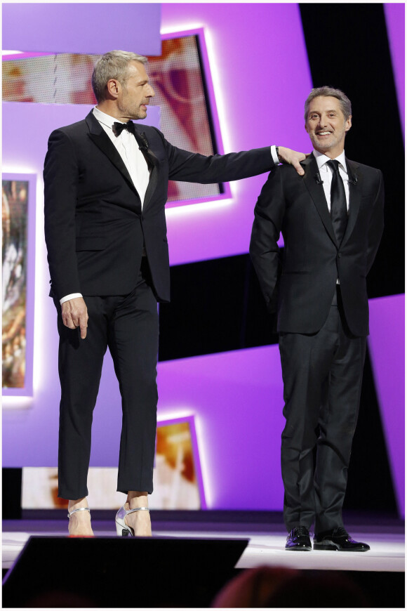 Antoine de Caunes et Lambert Wilson - 38e Ceremonie des Cesar au theatre du Chatelet a Paris le 22 fevrier 2013