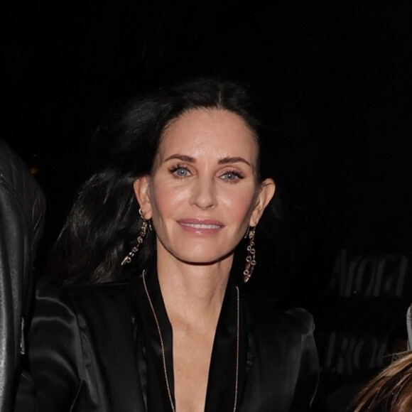 Courteney Cox lsort de son hôtel pour se rendre à la soirée des BRIT Awards 2022 à l'O2, Peninsula Square de Londres, Royaume Uni, le 8 février 2022. 