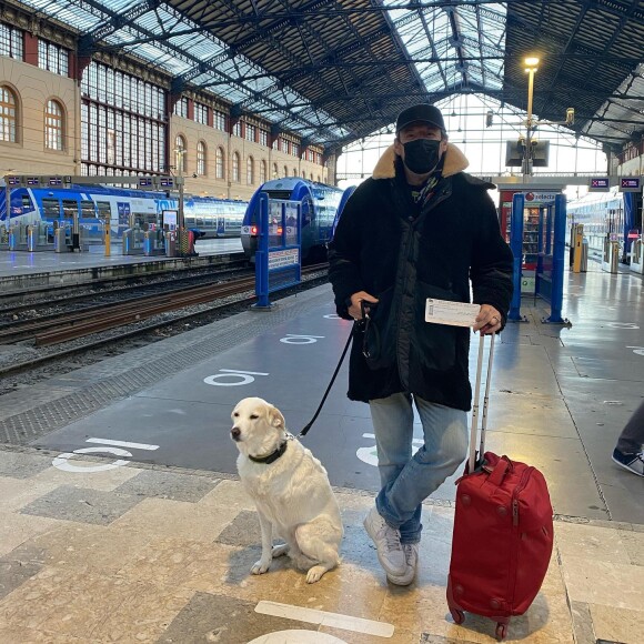 Jean-Luc Reichmann et son chien Donna, amputé d'une patte - Instagram