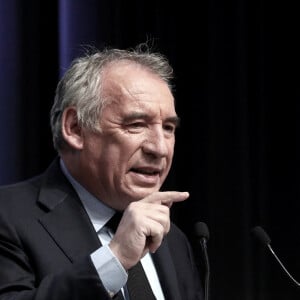 Francois Bayrou lors de la réunion de lancement de la majorité présidentielle appelée Ensemble citoyens, réunissant des membres des partis politiques LREM, MoDem et Horizons, à la Mutualité, Paris, France, le 29 novembre 2021