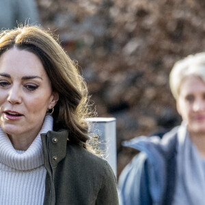 Kate Middleton visite le Centre de la Fondation royale pour la petite enfance lors de son voyage au Danemark. Copenhague, le 23 février 2022.