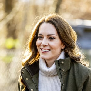 Kate Middleton visite le Centre de la Fondation royale pour la petite enfance lors de son voyage au Danemark. Copenhague, le 23 février 2022.