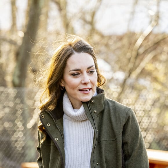 Kate Middleton visite le Centre de la Fondation royale pour la petite enfance lors de son voyage au Danemark. Copenhague, le 23 février 2022.