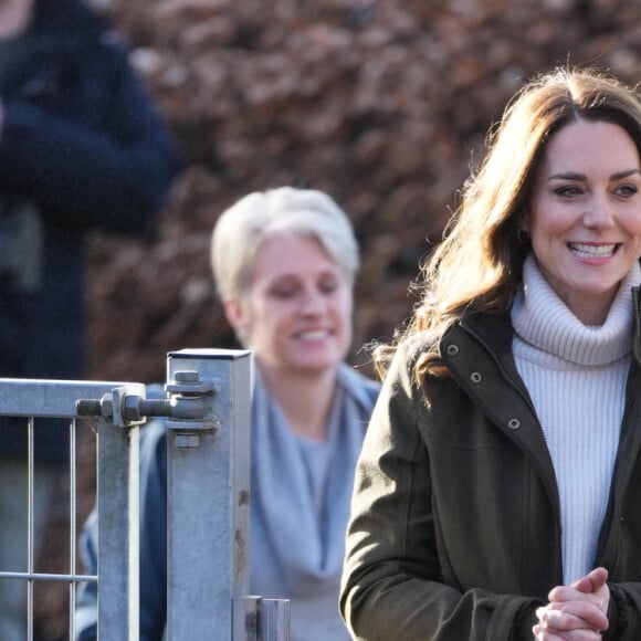 Kate Middleton visite le Centre de la Fondation royale pour la petite enfance lors de son voyage au Danemark. Copenhague, le 23 février 2022.