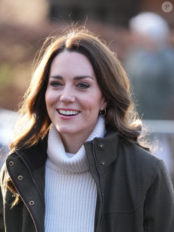 Kate Middleton visite le Centre de la Fondation royale pour la petite enfance lors de son voyage au Danemark. Copenhague, le 23 février 2022.