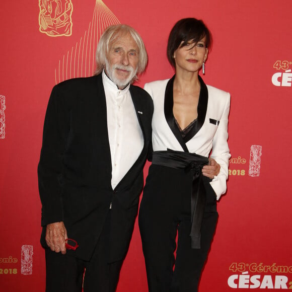 Pierre Richard et Sophie Maceau lors de la 43ème cérémonie des César, en 2018, à la Salle Pleyel