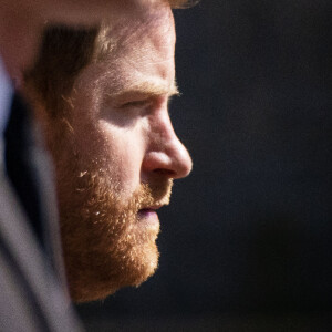 Le prince William, duc de Cambridge, et Le prince Harry, duc de Sussex, - Arrivées aux funérailles du prince Philip, duc d'Edimbourg à la chapelle Saint-Georges du château de Windsor, le 17 avril 2021. 