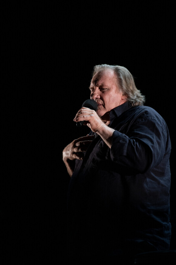 Exclusif - Gérard Depardieu chante Barbara - 20ème édition du Festival de Lacoste dans les carrières du Chateau de Lacoste le 15 Août 2020. © Morgan Palun / Bestimage 