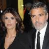 George Clooney et la belle Elisabetta Canalis, à l'occasion du gala de la National Board of Review of Motion Pictures Awards, qui s'est tenu au Cipriani de New York, le 12 janvier 2010.