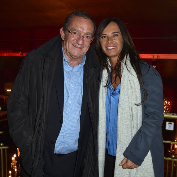 Exclusif - Jean-Pierre Pernaut et sa femme Nathalie Marquay - Les célébrités assistent au One Woman Show de l'humoriste E.Poux "Le syndrome du Playmobil" au Casino de Paris, France, le 15 avril 2019. © Giancarlo Gorassini/Bestimage