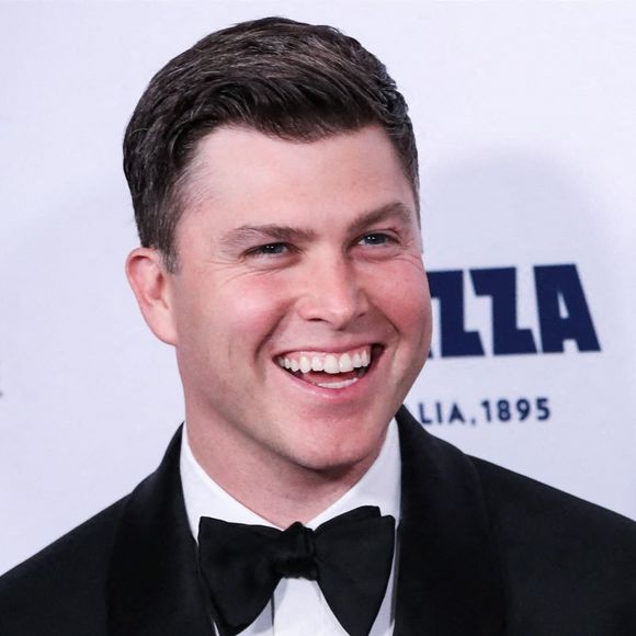 Colin Jost, Scarlett Johansson au photocall de la cérémonie de la 35ème édition des "American Cinematheque Awards" à Los Angeles, le 18 novembre 2021. 