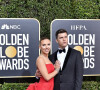 Scarlett Johansson et son fiancé Colin Jost - Photocall de la 77ème cérémonie annuelle des Golden Globe Awards au Beverly Hilton Hotel à Los Angeles, le 5 janvier 2020.  77th Annual Golden Globe Awards - Arrivals Los Angeles, California, United States of America on January 5th 2020. 