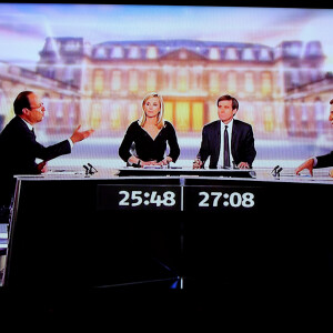 Capture d'écran du débat de second tour entre France Hollande et Nicolas Sarkozy le 2 mai 2012