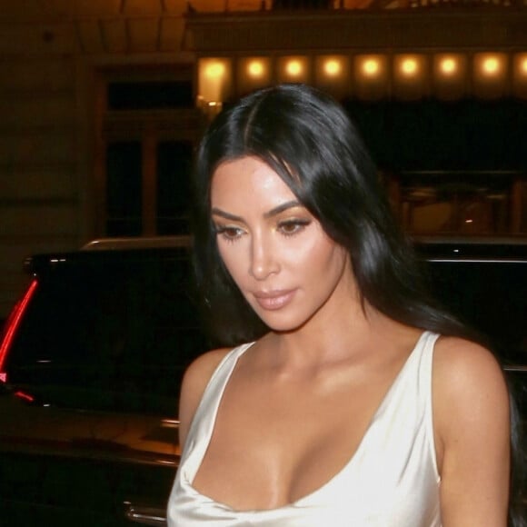 Kim Kardashian à la sortie de la soirée 2018 Tiffany Blue Book Collection: The Four Seasons of Tiffany au Studio 525 à New York, le 9 octobre 2018 