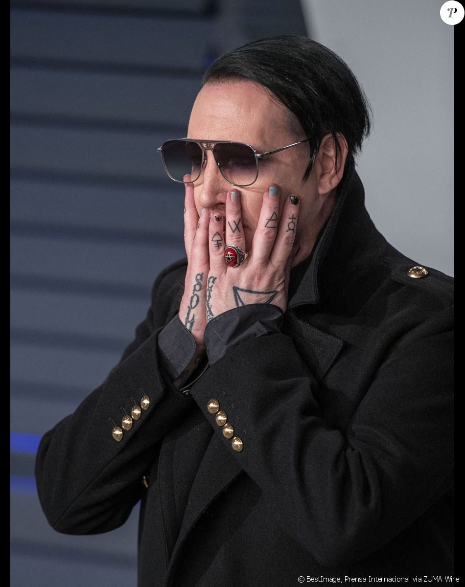 Marilyn Manson est accusé de viols et d'agressions sexuelles par plusieurs femmes dont Evan Rachel Wood. Photo du 24 février 2019 à la soirée Vanity Fair Oscar Party à Beverly Hills © Prensa Internacional via ZUMA Wire / Bestimage