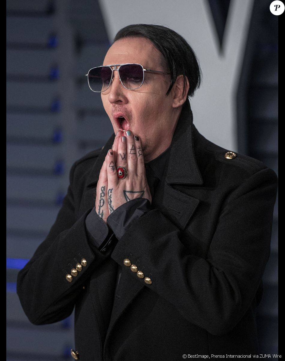 Marilyn Manson est accusé de viols et d'agressions sexuelles par plusieurs femmes dont Evan Rachel Wood. Photo du 24 février 2019 à la soirée Vanity Fair Oscar Party à Beverly Hills © Prensa Internacional via ZUMA Wire / Bestimage