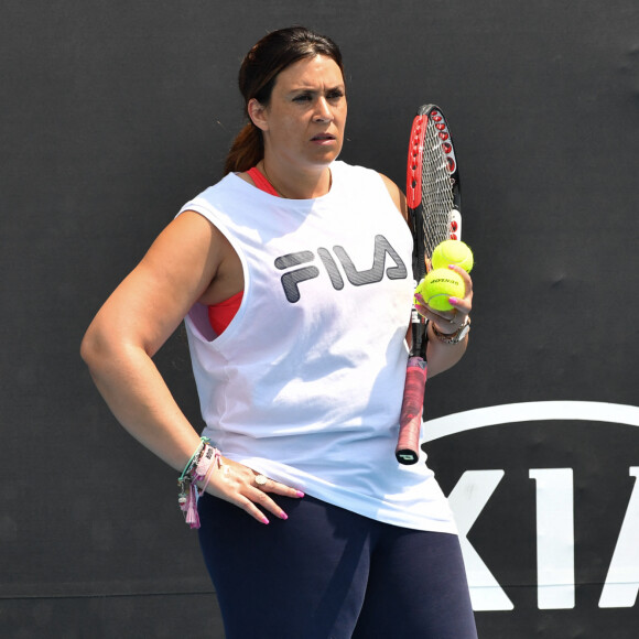 La coach de de la lettonne J.Ostapenko, Marion Bartoli lors d'un entraînement à l'Open d'Australie de tennis à Melbourne, Australie, le 21 janvier 2020. © Chryslene Caillaud/Panoramic/Bestimage