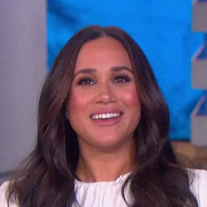 Meghan Markle sur le plateau de l'émission "The Ellen Show" à Los Angeles, le 17 novembre 2021.