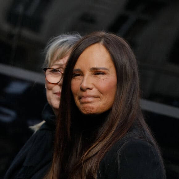 Nathalie Marquay - Obsèques de Jean-Pierre Pernaut en la Basilique Sainte-Clotilde à Paris le 9 mars 2022. © Christophe Clovis / Bestimage