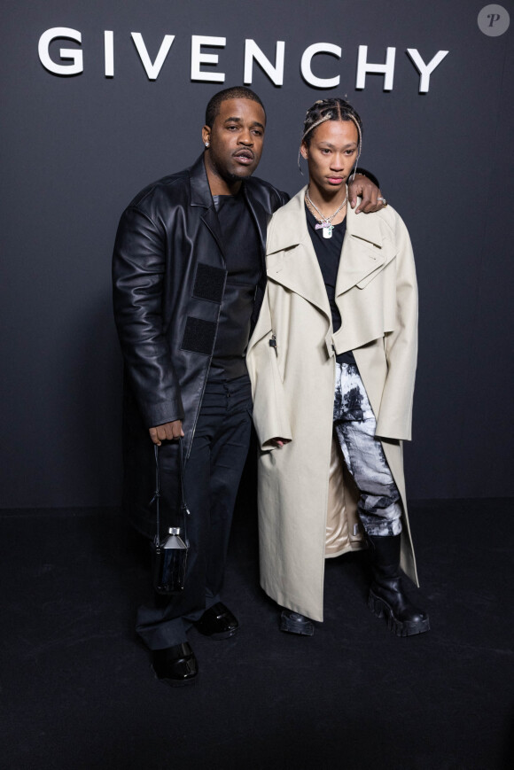 A$AP Ferg et Lil Dre assistent au défilé de mode Givenchy, collection automne-hiver 2022/2023, à la Paris La Défense Arena. Paris, le 6 mars 2022. © Olivier Borde / Bestimage