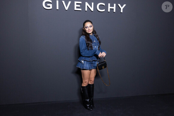 Avani assiste au défilé de mode Givenchy, collection automne-hiver 2022/2023, à la Paris La Défense Arena. Paris, le 6 mars 2022. © Olivier Borde / Bestimage