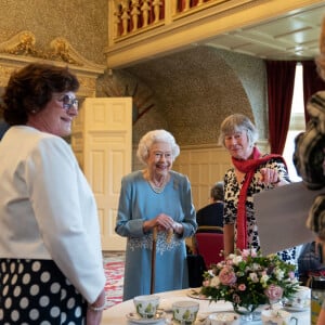 La reine Elisabeth II quitte Sandringham House, qui est la résidence de la reine à Norfolk, après une réception avec des représentants de groupes communautaires locaux pour célébrer le début du Jubilé de platine.Le 5 février 2022.