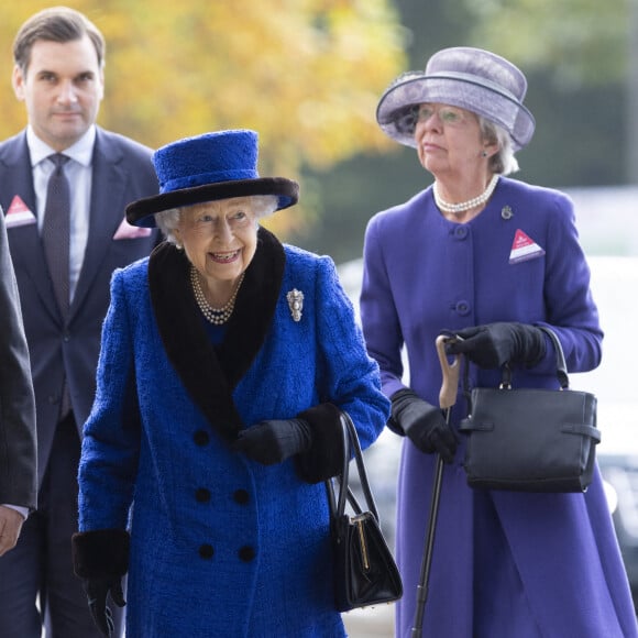 La reine Elisabeth II d'Angleterre lors des Champions Day à Ascot. Le 16 octobre 2021