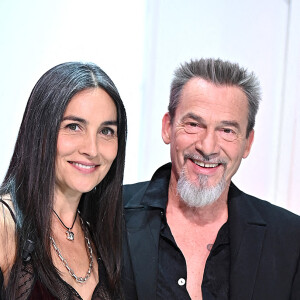 Exclusif - Florent Pagny et son épouse Azucena - Enregistrement de l'émisssion Vivement dimanche au studio Gabriel, presentée par Michel Drucker . Diffusion sur France 2 le 21 Novembre 2021. © Guillaume Gaffiot / Bestimage