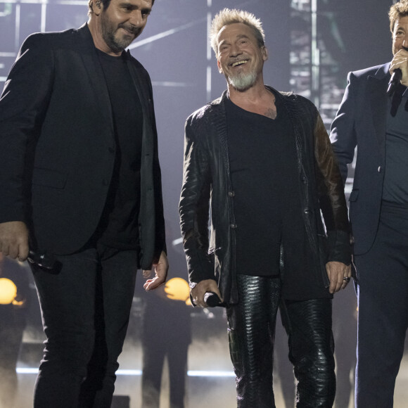 Exclusif - Patrick Fiori, Florent Pagny, Patrick Bruel - Concert hommage à Johnny Hallyday "Que je t'aime" à l'AccorHotels Arena Paris Bercy à Paris. Le 14 septembre 2021 © Borde-Jacovides-Moreau / Bestimage