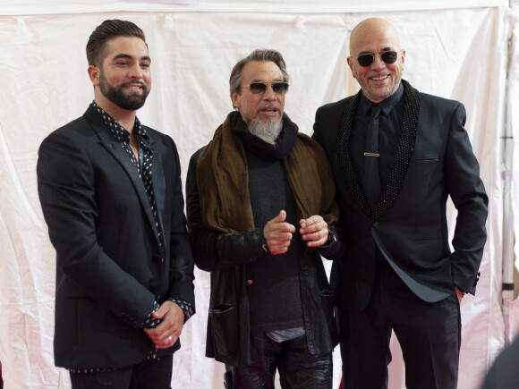 Exclusif - Kendji Girac, Florent Pagny et Pascal Obispo - Backstage du concert anniversaire des 130 ans de la Tour Eiffel à Paris, qui sera diffusé le 26 octobre sur France 2. Le 2 octobre 2019. © Perusseau-Veeren/ Bestimage