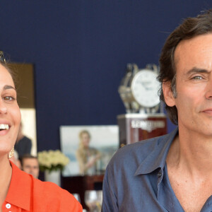 Exclusif - Anthony Delon et la comédienne Sveva Alviti lors du Longines Paris Eiffel Jumping au Champ de Mars à Paris, le 7 juillet 2019. © Veeren Ramsamy/Bestimage 