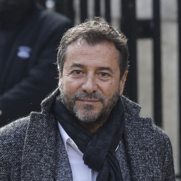 Bernard Montiel - Obsèques de Jean-Pierre Pernaut en la Basilique Sainte-Clotilde à Paris le 9 mars 2022. © Denis Guignebourg/ Bestimage