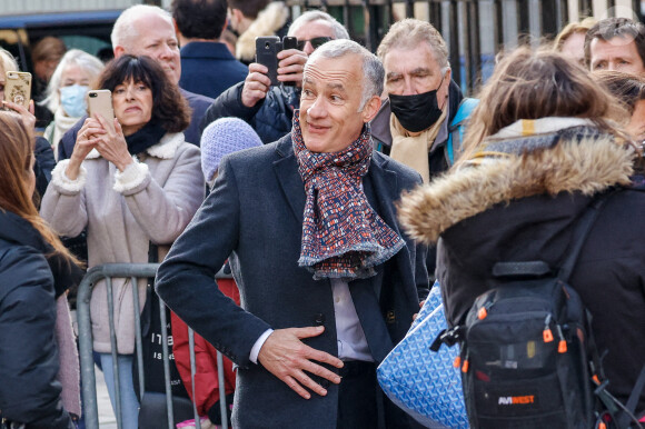 Gilles Bouleau - Obsèques de Jean-Pierre Pernaut en la Basilique Sainte-Clotilde à Paris le 9 mars 2022. © Cyril Moreau / Bestimage