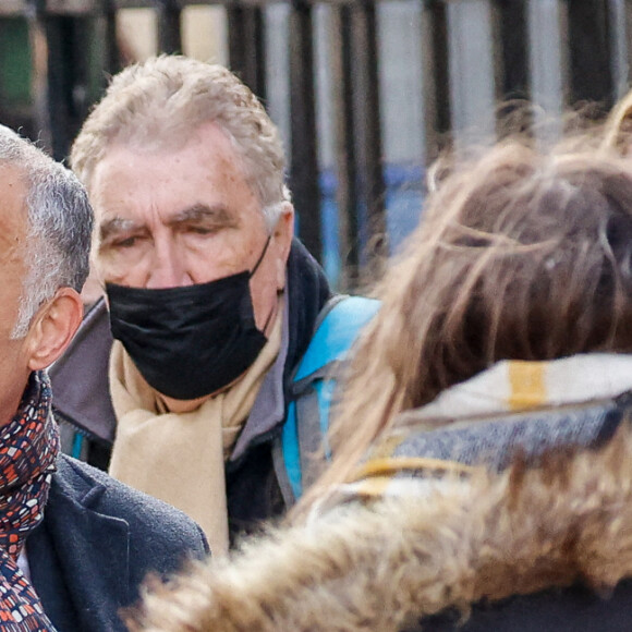 Gilles Bouleau - Obsèques de Jean-Pierre Pernaut en la Basilique Sainte-Clotilde à Paris le 9 mars 2022. © Cyril Moreau / Bestimage