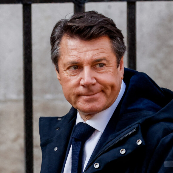 Christian Estrosi - Obsèques de Jean-Pierre Pernaut en la Basilique Sainte-Clotilde à Paris le 9 mars 2022. © Cyril Moreau / Bestimage