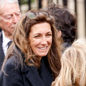 Anne-Claire Coudray - Obsèques de Jean-Pierre Pernaut en la Basilique Sainte-Clotilde à Paris le 9 mars 2022. © Cyril Moreau / Bestimage