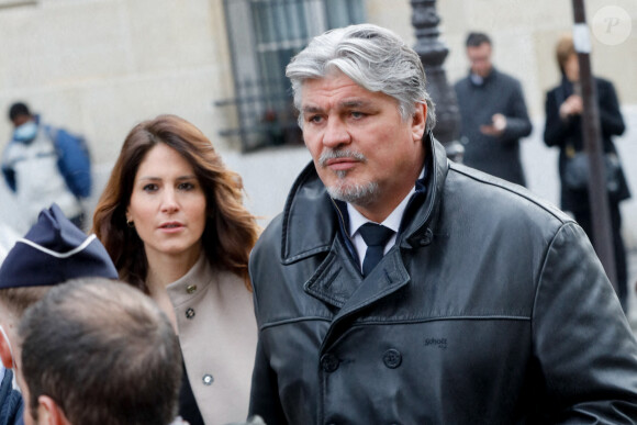 David Douillet - Obsèques de Jean-Pierre Pernaut en la Basilique Sainte-Clotilde à Paris le 9 mars 2022. © Christophe Clovis / Bestimage 