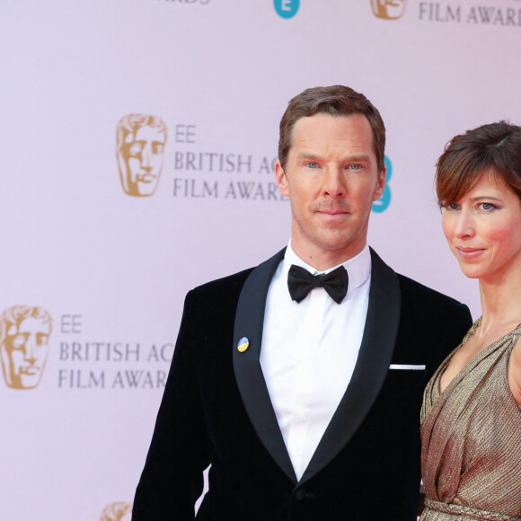 Benedict Cumberbatch et sa femme Sophie - Photocall de la cérémonie des BAFTA 2022 (British Academy Film Awards) au Royal Albert Hall à Londres le 13 mars 2022. 