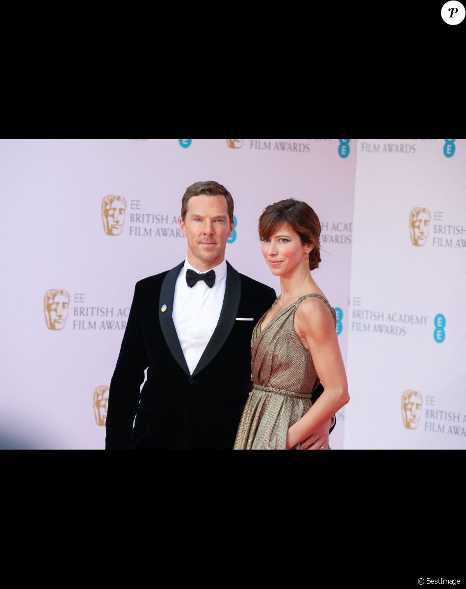 Benedict Cumberbatch et sa femme Sophie - Photocall de la cérémonie des BAFTA 2022 (British Academy Film Awards) au Royal Albert Hall à Londres le 13 mars 2022.