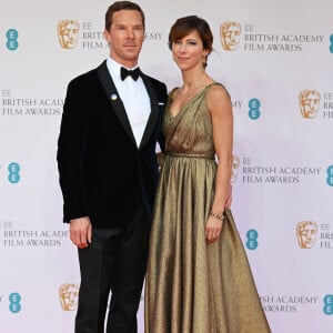 Benedict Cumberbatch et sa femme Sophie - Photocall de la cérémonie des BAFTA 2022 (British Academy Film Awards) au Royal Albert Hall à Londres le 13 mars 2022. 
