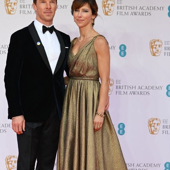 Benedict Cumberbatch et sa femme Sophie - Photocall de la cérémonie des BAFTA 2022 (British Academy Film Awards) au Royal Albert Hall à Londres le 13 mars 2022. 