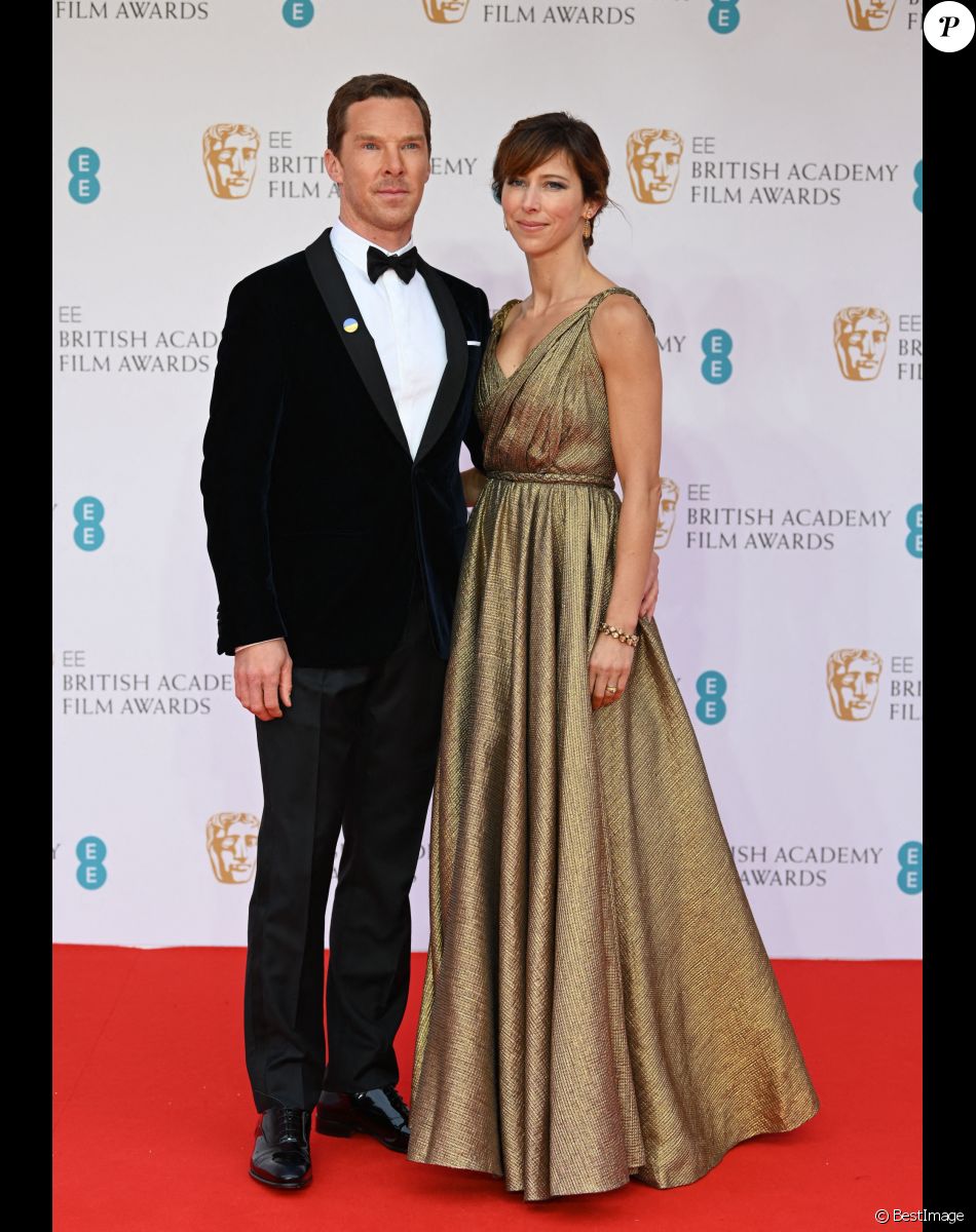Benedict Cumberbatch et sa femme Sophie - Photocall de la cérémonie des BAFTA 2022 (British Academy Film Awards) au Royal Albert Hall à Londres le 13 mars 2022.