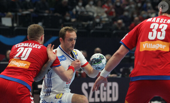 Valentin Porte - EHF Championnats d'Europe 2022 "France - Serbie (32-21)" à Szeged en Hongrie, le 17 janvier 2022.