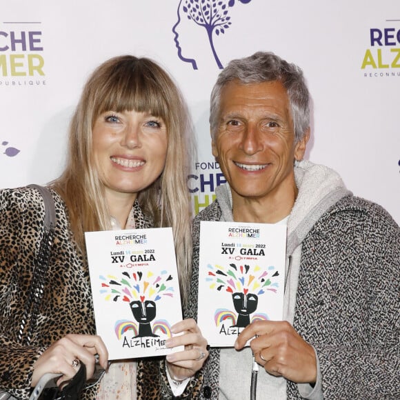 Nagui et sa femme Mélanie Page - Photocall du XVème gala pour la Fondation Recherche Alzheimer à l'Olympia à Paris. © Photo Marc Ausset-Lacroix/Bestimage