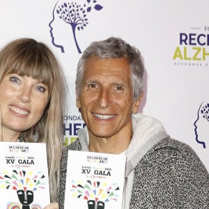 Nagui et sa femme Mélanie Page - Photocall du XVème gala pour la Fondation Recherche Alzheimer à l'Olympia à Paris le 14 mars 2022. © Photo Marc Ausset-Lacroix/Bestimage