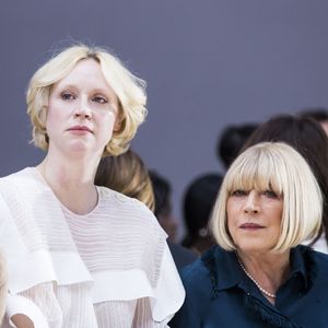 Gwendoline Christie et Marianne Faithfull - People au défilé de mode prêt-à-porter automne-hiver 2017/2018 "Chloé" au Grand Palais à Paris. Le 2 mars 2017 Olivier Borde / Bestimage 