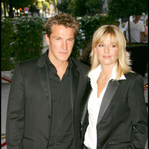 Benjamin Castaldi et Flavie Flament à la conférence de presse de TF1 au théâtre des CHamps Elysées © Guillaume Gaffiot/Bestimage