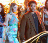 Exclusif - The Weeknd et Lily-Rose Depp tournent une scène pour la nouvelle série HBO "The Idol" à Los Angeles.