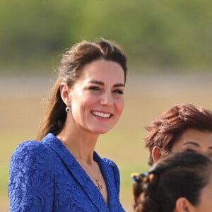 Le prince William et son épouse Kate Middleton arrivent à l'aéroport Philip S. W Goldson, à Bélize City, et débutent leur tournée caribéenne. Le 19 mars 2022.